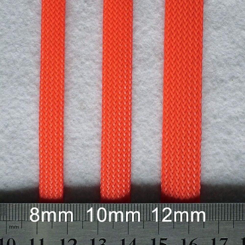 10mm Orange Dense PET Expandable Braided Sleeving Cable x 3M (3 Meters, 10mm)