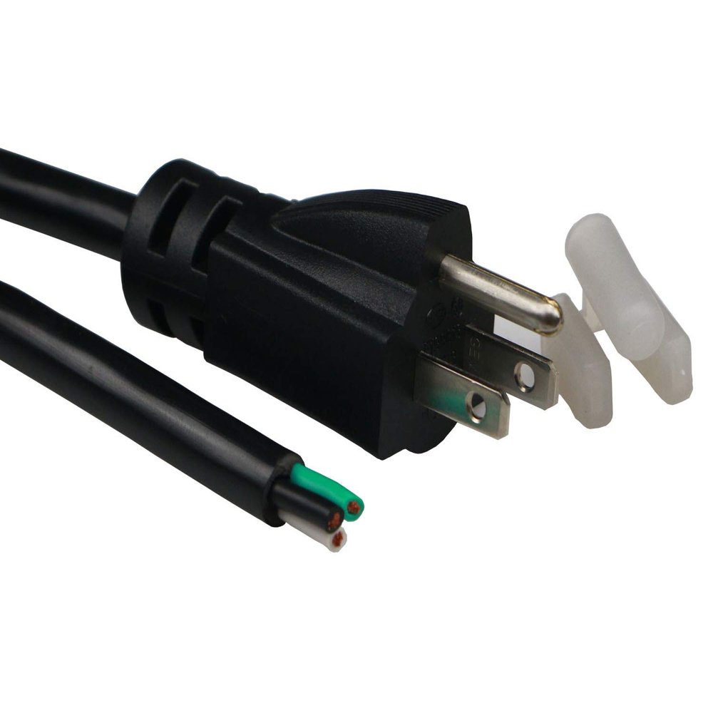 10 Feet Tool Power Cord 14AWG Heavy Duty 3 Prong 15A 125V 105 Temperature Resistance Waterproof Replacement Power Supply Cord (3.1 Meters,Black)