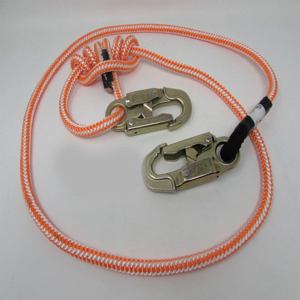 Climb Right 1/2" 7ft-10ft 16 Strand Rope Lanyard - Dbl Lock Ansi