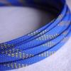 5 Meters x 8MM Blue&Gold Mix Color Tube PET Expandable Braided Sleeving Cable view 1