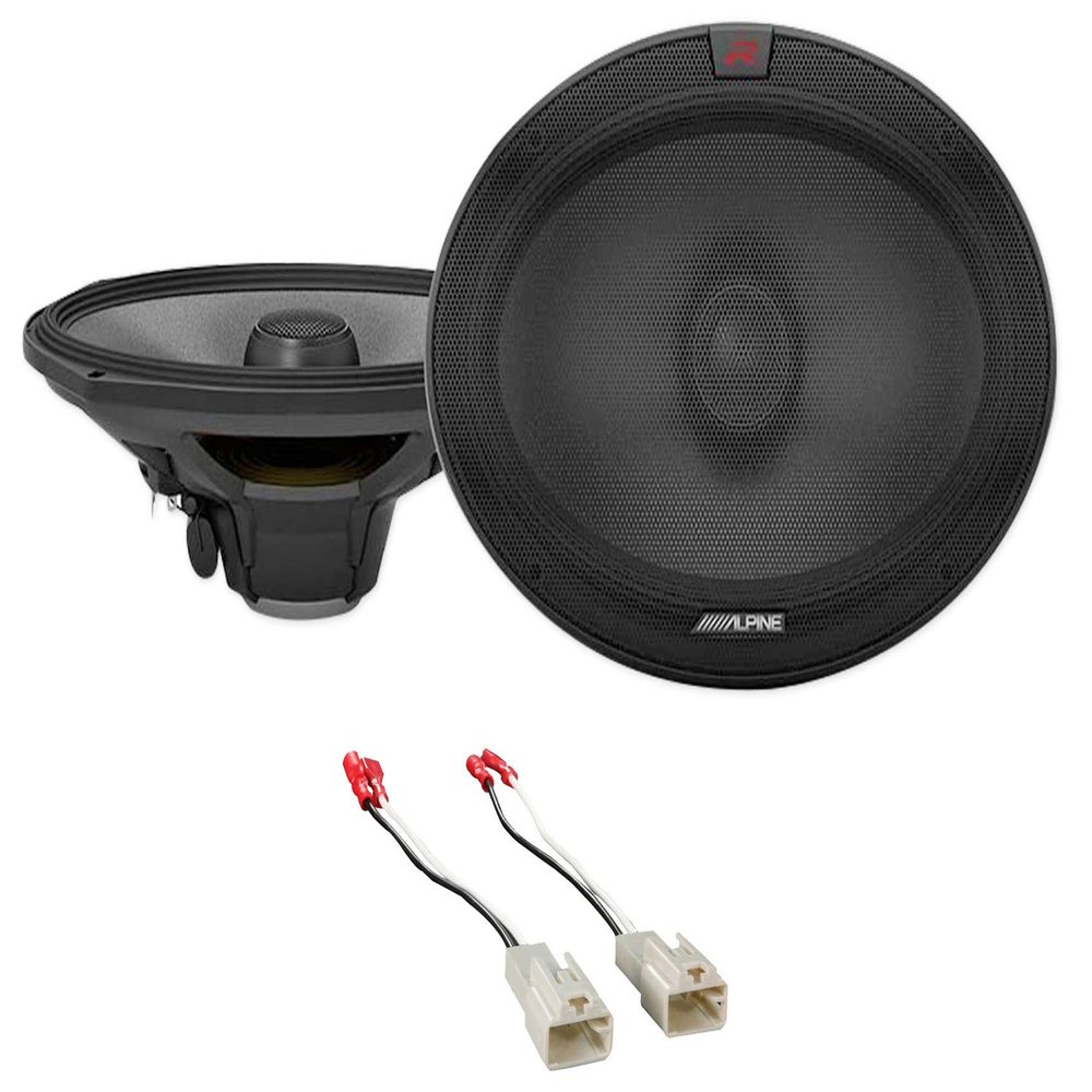 Alpine Pair R-S69.2 300 Watt 6x9 Car Audio Coaxial 2-Way Speakers Bundle with METRA 72-8104 Speaker Wire Harness Connector Bunlde withToyota (2 Item)