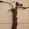 Cord & Chain Cover, 6.5 feet, Dupioni Faux Silk Fabric, Hook-and-Loop Strip Close- Use for Chandelier, Lighting, Wires (Chocolate) Natural view 2
