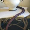 Cord & Chain Cover, 6.5 feet, Dupioni Faux Silk Fabric, Hook-and-Loop Strip Close- Use for Chandelier, Lighting, Wires (Chocolate) Natural view 3