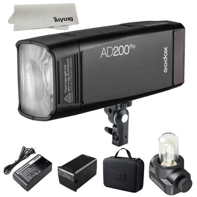 GODOX AD200 PRO AD200Pro 200W Flash 2.4G Wireless Transmission,1/8000 HSS and TTL,5600200k Color Temperature,Optic Slave for Canon & Nikon&Sony & Olympus & Panasonic & Fujifilm and Pentax