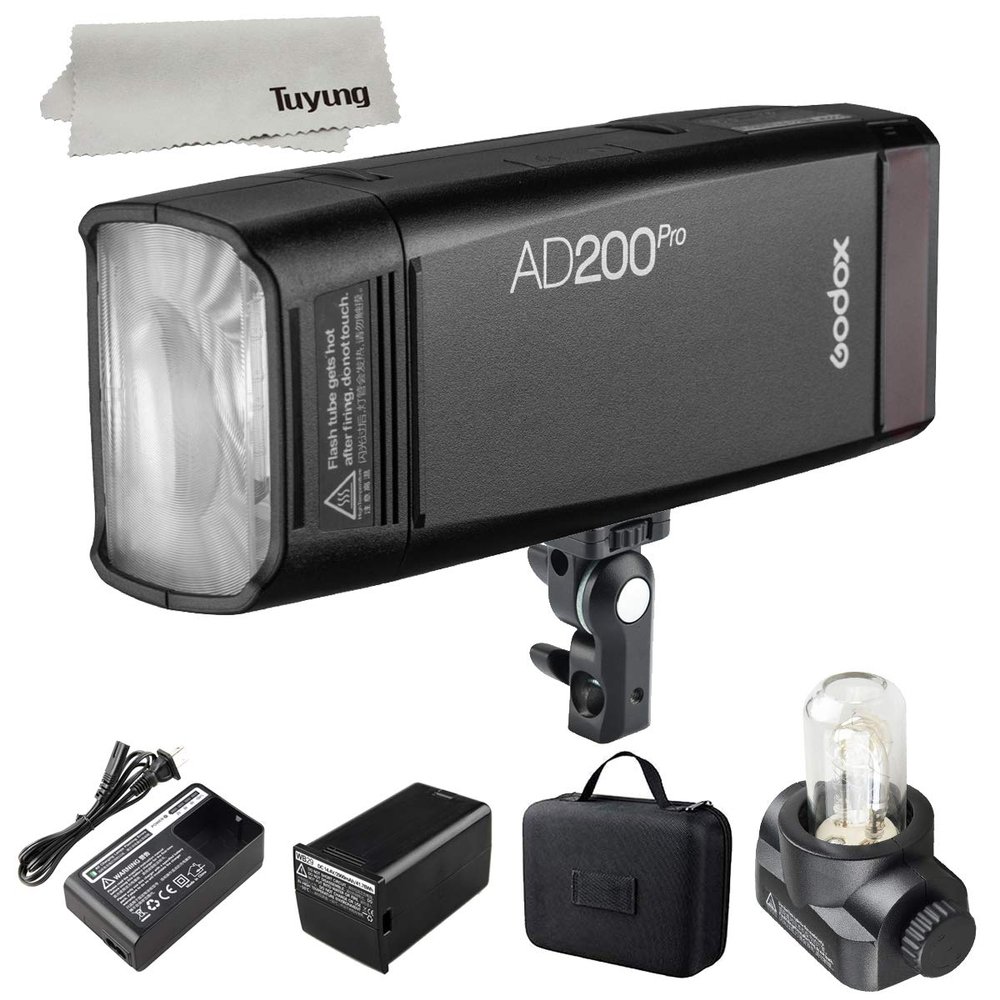 GODOX AD200 PRO AD200Pro 200W Flash 2.4G Wireless Transmission,1/8000 HSS and TTL,5600200k Color Temperature,Optic Slave for Canon & Nikon&Sony & Olympus & Panasonic & Fujifilm and Pentax