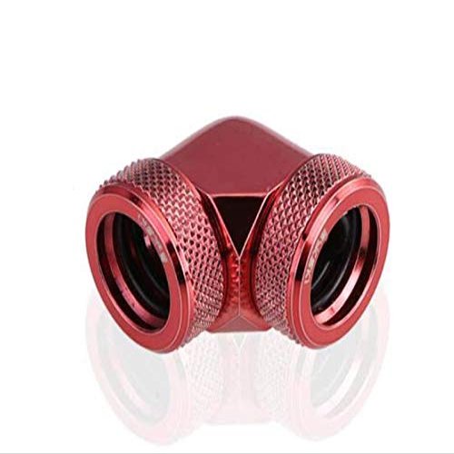 Bykski Rigid 14mm OD 90 Degree Fitting (B-HTJ-DB90-V2) - Red