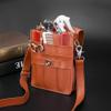 Scissor Bag Belt, Aolaso Soft Genuine Leather Salon Barber Hairdressing Scissor Holster Hair Stylist Tools Bag with Shoulder Strap for Combs, Clips view 2