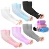 12 Pairs Sun Protection Sleeves UV Cooling Arm Men Women Sports with Thumb Hole for Driving, Golfing, Fishing, Cycling, Hiking, Doing (6 Colors) by HRLOR view 1