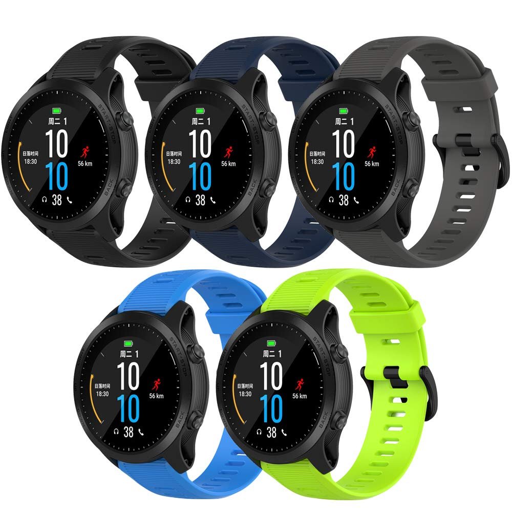 Band for Garmin Forerunner 945, Soft Silicone Replacement Watch Band Strap for Garmin Forerunner 935 Smart Watch (No Tracker)