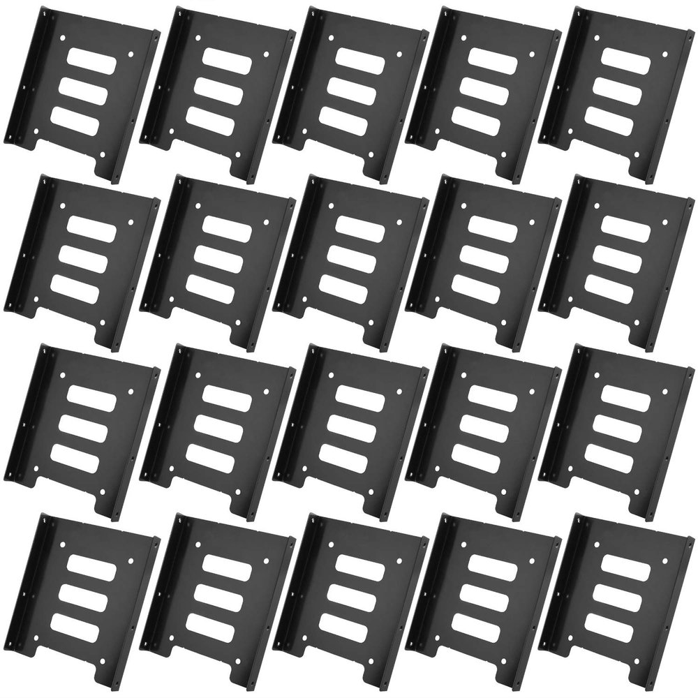 Spofit 2.5 to 3.5 HDD/SSD Mounting Bracket Hard Drive Holder Single Drive 2.5 to 3.5 Adapter (20 Pack)