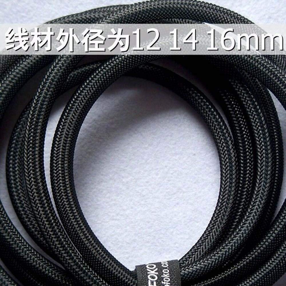 12mm Black Tube PET Expandable Braided Sleeving Cable Harness x 3M (3 Meters)