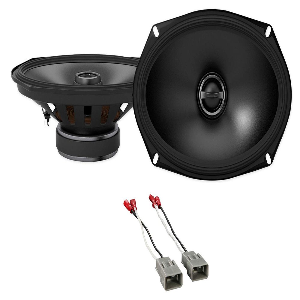 Pair Alpine S-S69 260 Watt 6x9 Coaxial 2-Way Car Audio Speakers Bundle with METRA 72-7800 Speaker Connector Harness Compatible with 2003-2007 Honda Accord