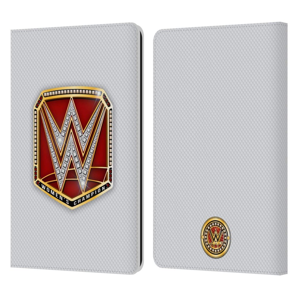 Head Case Designs Officially Licensed WWE RAW Women's Champion Title Belts Leather Wallet Case Compatible with Kindle Paperwhite 1/2 / 3