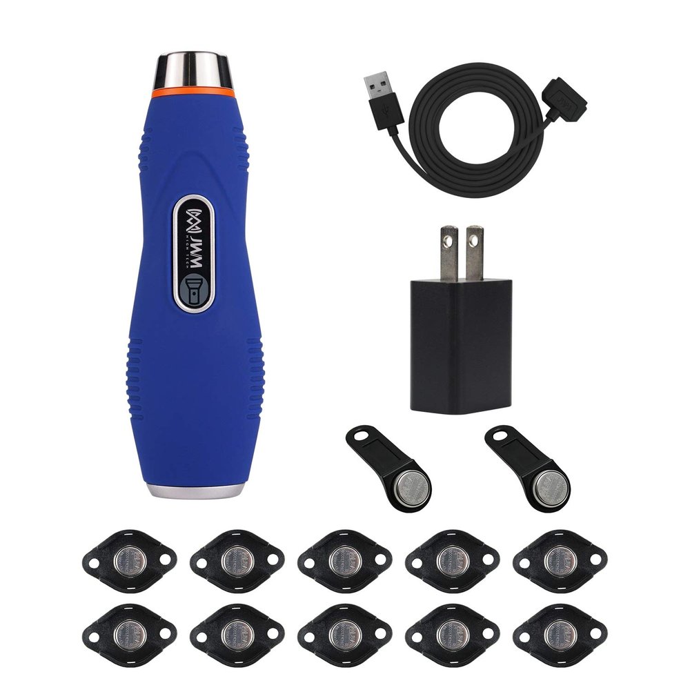 JWM Guard Patrol System with Flashlight, iButton Security Patrol Tour Wand for Hotel, Logistics, Warehousing, Free Cloud Software, Alarm Clock Pedometer