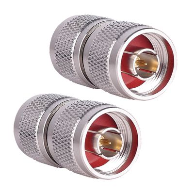 XRDS -RF N Male Connectors 2PCS - 50 Ohm N Type Male Connector Compatible with N Female Devices, Ideal for WiFi Antennas, Ham Radio, Coax Cable, and Wireless Communication