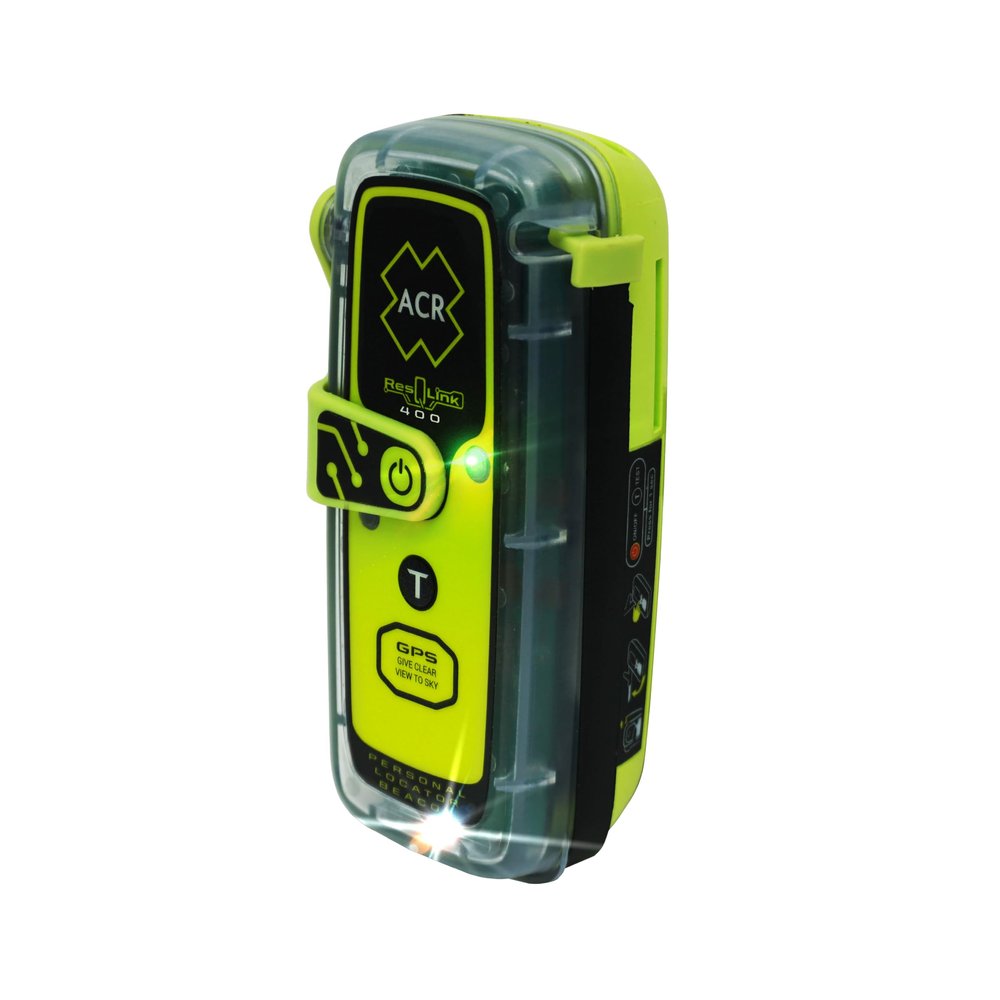 ACR ResQLink 400 - SOS Personal Locator Beacon with GPS and Global Coverage - Designed to Alert Search and Rescue Efforts for Any Outdoor Emergency - Ideal for Hiking, Hunting, Boating, Fishing