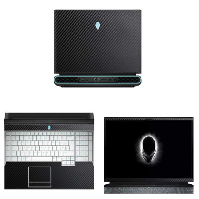 Decalrus - Protective Decal for 2019 Alienware Area-51m AWAR51M (17.3" Screen) Laptop Black Carbon Fiber Skin case Cover wrap CFalienwareArea51m_17Black