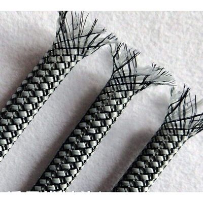 1M x 12MM Dark Gray+Black High Densely Expandable Braided PET Sleeving Cable