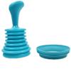 Flybloom Toilet Suction Plunger Home Kitchen Sink Plunger Blocked Toilet Bath Drain Unblock Sinks Pipe Cleaner, Blue view 1