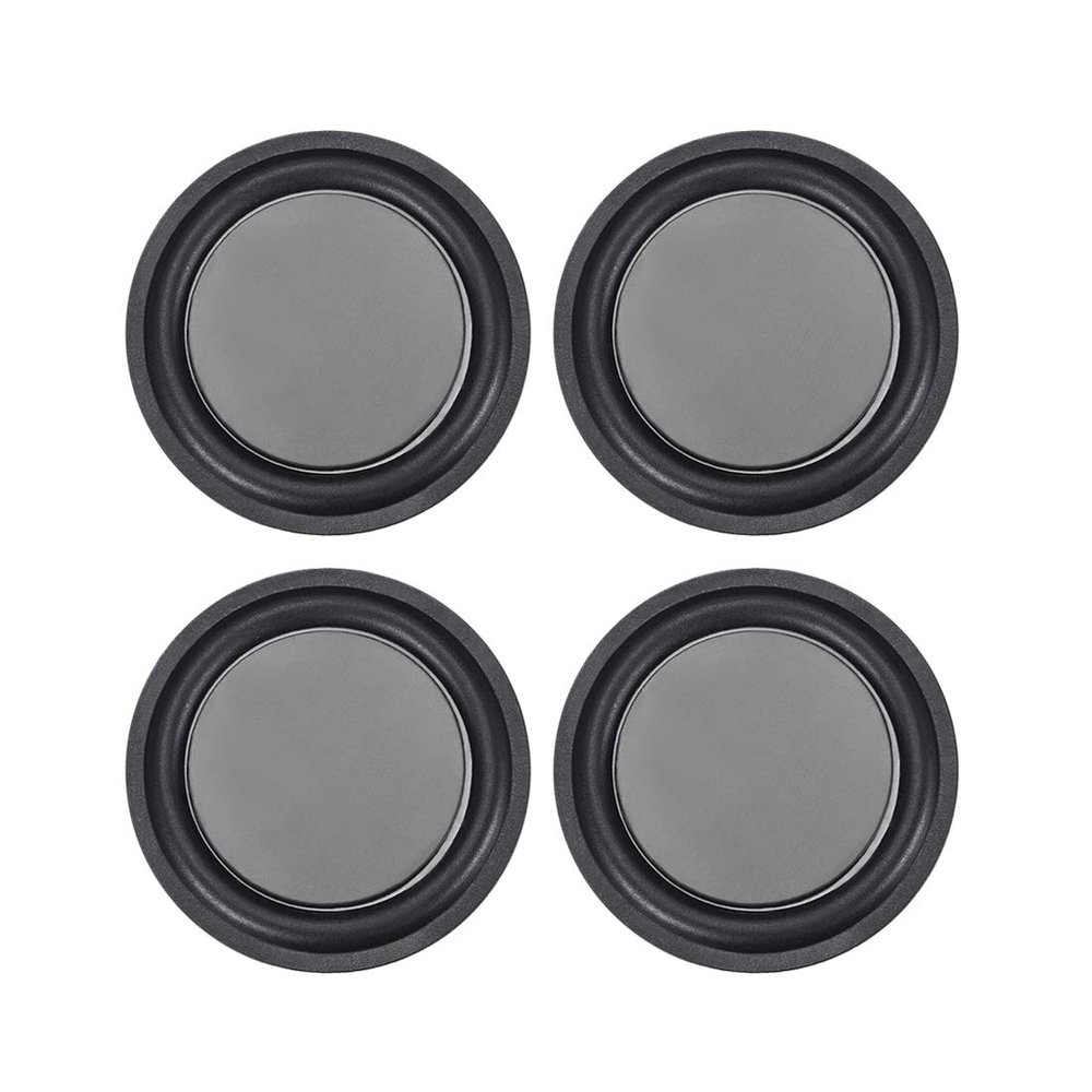 uxcell 4Pcs 2.5" 67mm Bass Speaker Passive Radiator Auxiliary Rubber Vibration Plate Subwoofer DIY Repair