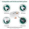 SLLEA 150ft White BNC Extension Cord Cable Lead Compatible with Night Owl Bullet Security Camera CM-PTHD80W-BU view 4
