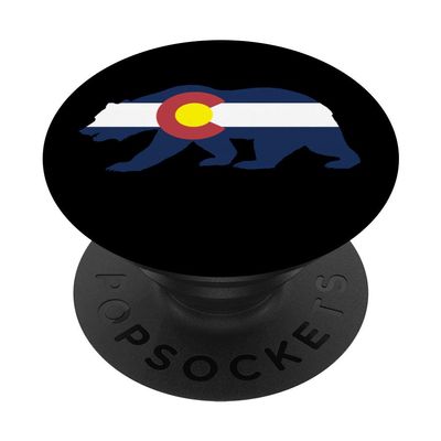 Awesome Beautiful Colorado Flag Bear Gift Idea T-shirt PopSockets PopGrip: Swappable Grip for Phones & Tablets