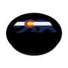 Awesome Beautiful Colorado Flag Bear Gift Idea T-shirt PopSockets PopGrip: Swappable Grip for Phones & Tablets view 2