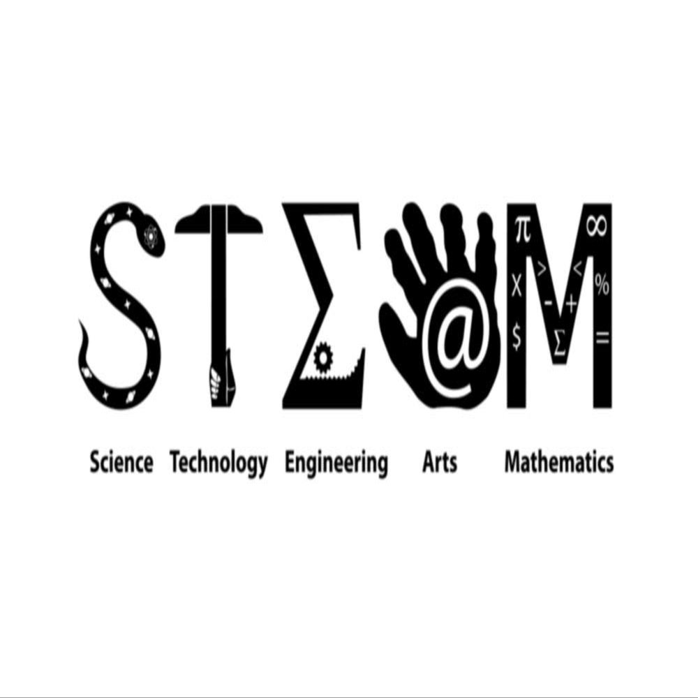 Steam Wall Decal Science Technology Engineering Arts Mathematics Logo Vinyl Sticker Education Inspirational Decorations for School Office College Room Classroom Decor ed27