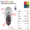 Evertech 1080P Full HD Indoor Outdoor Dome CCTV Security Camera White Metal Casing Night Vision 4in1-AHD, TVI, CVI, Analog Compatible (Pack of 2) view 3