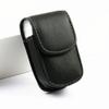 Classic Black Leather 3 inch tall magnetic case fits The One Touch Medical Alert and GPS Tracking device view 1