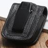 Classic Black Leather 3 inch tall magnetic case fits The One Touch Medical Alert and GPS Tracking device view 2