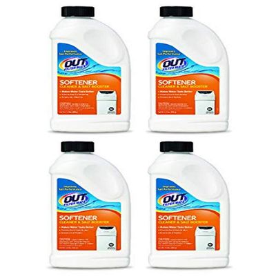 Out Filter Mate Water Softener Cleaner and Salt Booster Powder, 24 oz Bottle 4-Pack