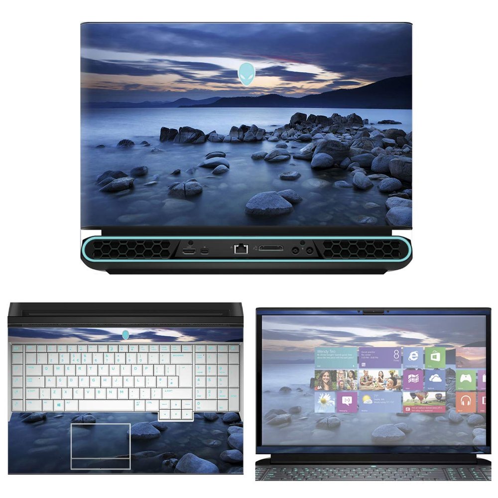 Decalrus - Protective Decal Seascape Skin Sticker for 2019 Alienware Area-51m AWAR51M (17.3" Screen) case Cover wrap ALarea51m_17-139