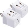 Ceptics Australia, New Zealand, China Travel Adapter Plug with Dual USB Input - Ultra Compact - USA to Type I - Perfect for Cell Phones, Chargers, Cameras and More (CTU-16-2PK) view 1
