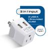 Ceptics Australia, New Zealand, China Travel Adapter Plug with Dual USB Input - Ultra Compact - USA to Type I - Perfect for Cell Phones, Chargers, Cameras and More (CTU-16-2PK) view 2