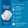 Ceptics Australia, New Zealand, China Travel Adapter Plug with Dual USB Input - Ultra Compact - USA to Type I - Perfect for Cell Phones, Chargers, Cameras and More (CTU-16-2PK) view 3