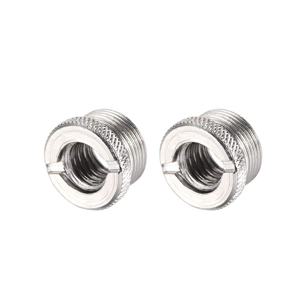 uxcell 3/8 Female to 5/8" Male Threaded Screw Adapter for Microphone Stand 2pcs