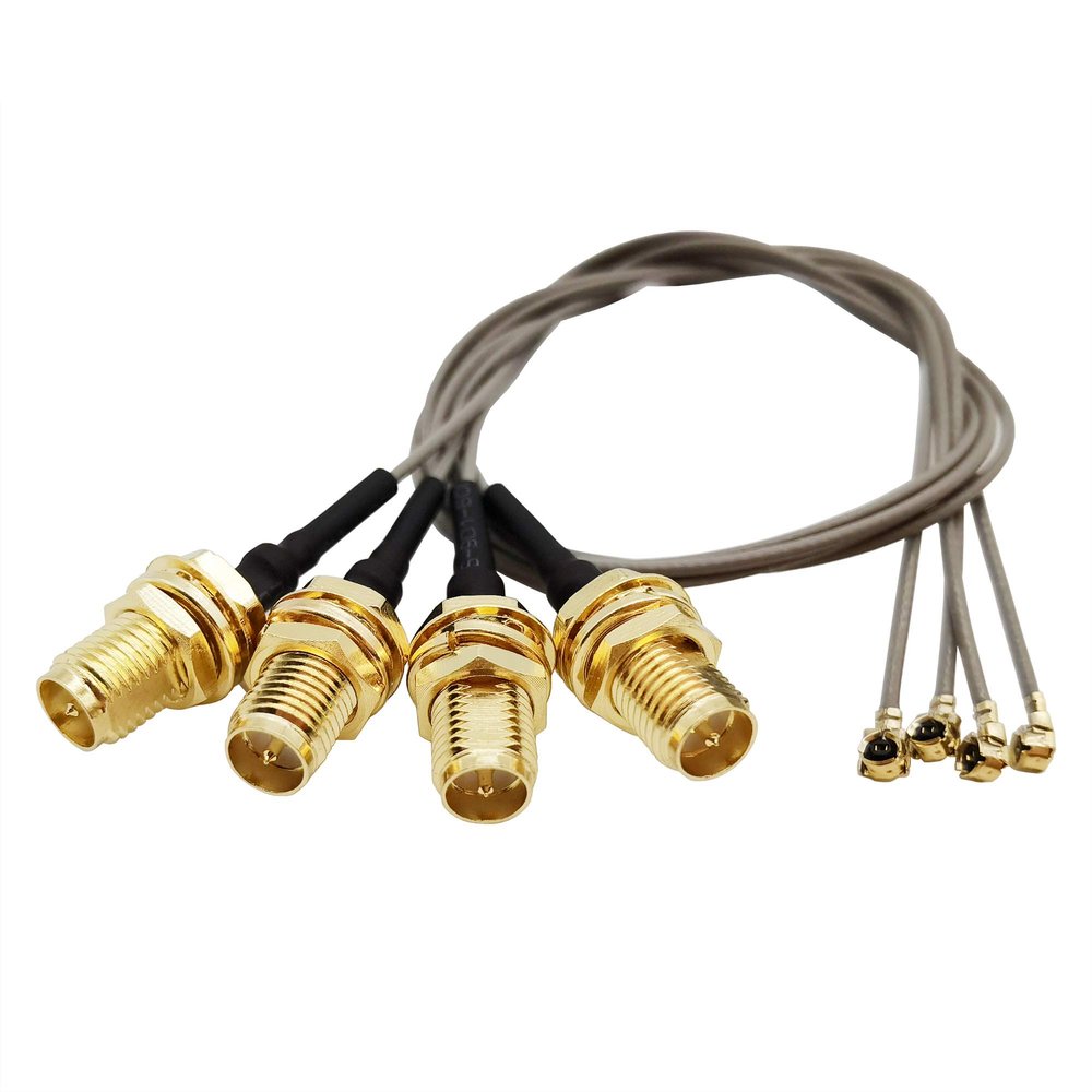 Tenmory UFL to SMA Mini PCIe U.FL to RP-SMA Female Connector Pigtail Antenna Extension Cable (10 inch (4 Pcs))