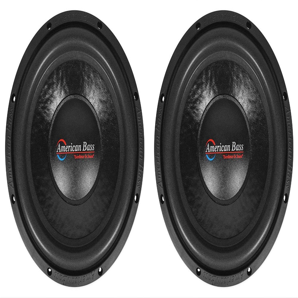 2 American Bass XO 1244 12" 600 Watt Car Audio Subwoofers DVC 4-ohm Subs XO1244