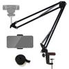 Etubby Webcam Stand Phone Holder Suspension Scissor Arm Camera Tripod Mount for Cellphones, Logitech Webcam C920 C930 C922 C615 and Other Devices with 1/4" Threaded view 1