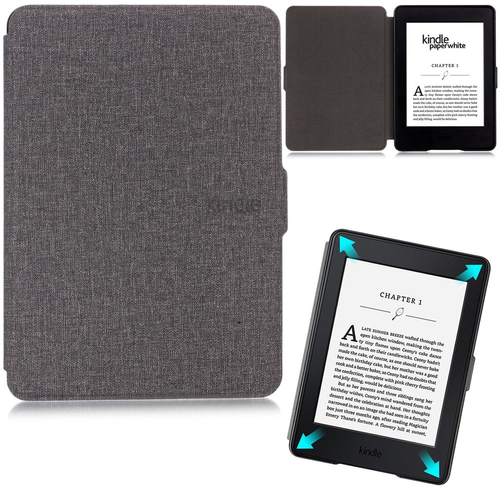 Artyond Case for Kindle Paperwhite 123, Ultra Slim Folio Cover with Auto Wake/Sleep Feature Smart Case for Amazon Kindle Paperwhite 123 (Fits All 2012, 2013, 2015 and 2016 Versions), Gray