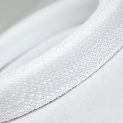 25mm White Expandable Braided PET Mix Color 3 Weave Sleeving Cable x 3M (3 Meters, White)
