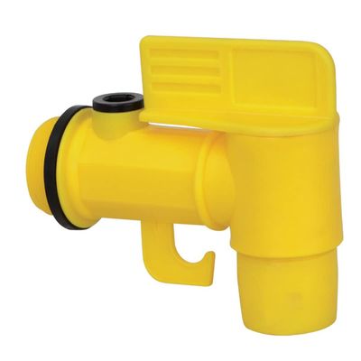 K Tool International 49402 2" Barrel Drum Faucet for Garages, Repair Shops and DIY, Polyethylene, 2" Threaded, Fits 55 Gallon Drums, Built-in Bucket Hanger, Padlock Hole, Sight Glass Mounting Port