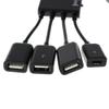 Almencla Micro USB Hub Male to Female Three USB 2.0 Host Adapter Cable view 2