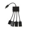 Almencla Micro USB Hub Male to Female Three USB 2.0 Host Adapter Cable view 3