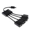 Almencla Micro USB Hub Male to Female Three USB 2.0 Host Adapter Cable view 4