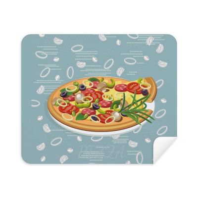 Onion Pizza Italy Tomato Foods Phone Screen Cleaner Glasses Cleaning Cloth 2pcs Suede Fabric