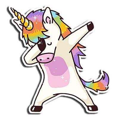 Arctic Garden Rainbow Unicorn Vinyl Sticker, Multicolor, Cartoon Style, Waterbottle, Tumbler, Laptop, Skateboard, Snowboard, Journal