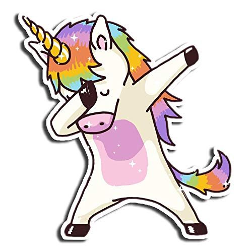 Arctic Garden Rainbow Unicorn Vinyl Sticker, Multicolor, Cartoon Style, Waterbottle, Tumbler, Laptop, Skateboard, Snowboard, Journal
