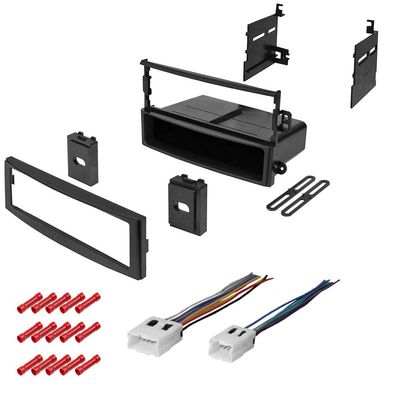 CACH KIT444 Bundle with Car Stereo Installation Kit for 2003 2005 Nissan 350Z in Dash Mounting Kit, Harness, for Single Din Radio Receiver (3 Item)